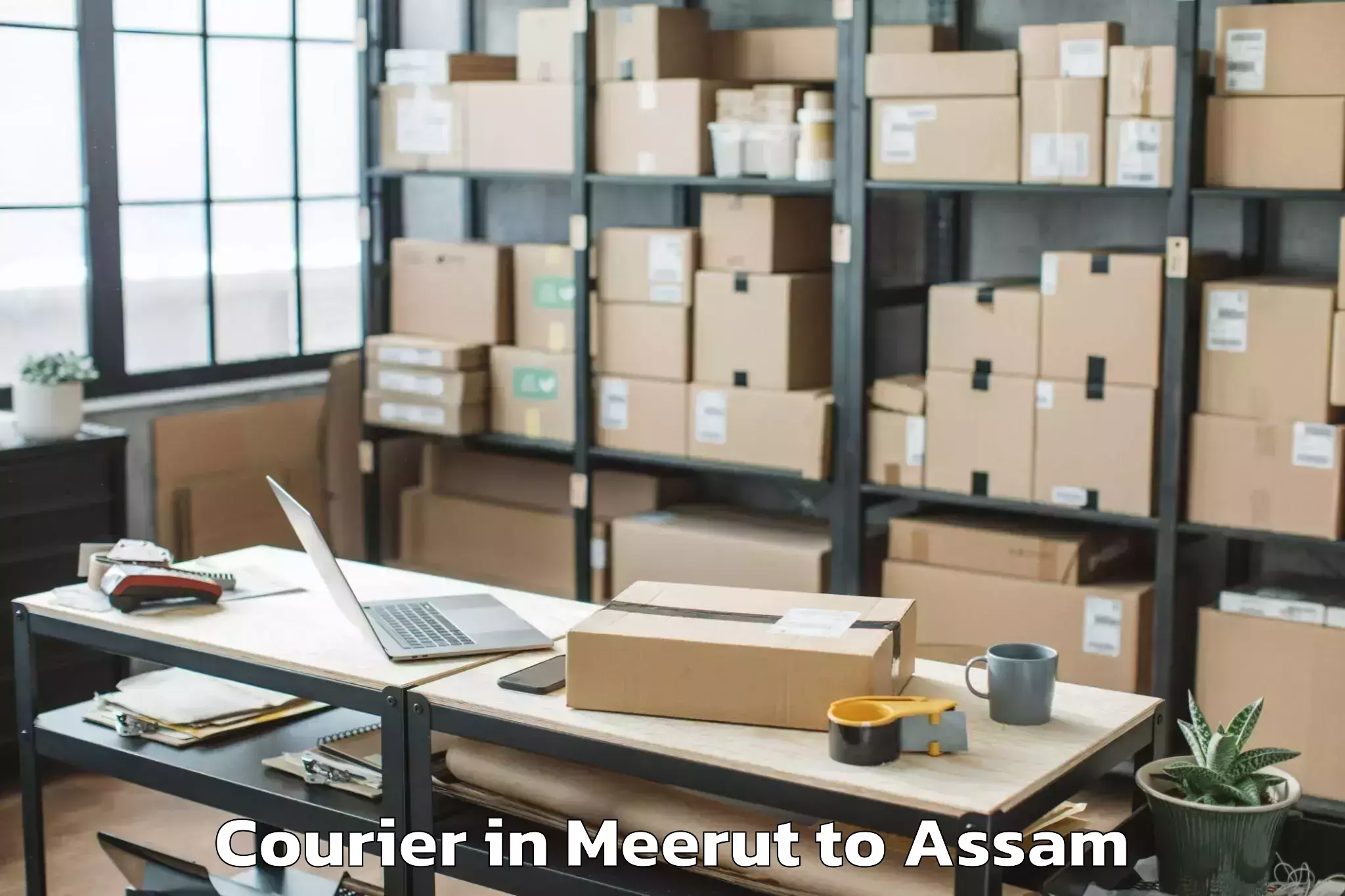 Meerut to Nahorkatiya Courier Booking